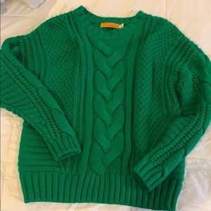 Green Cable Knit sweater